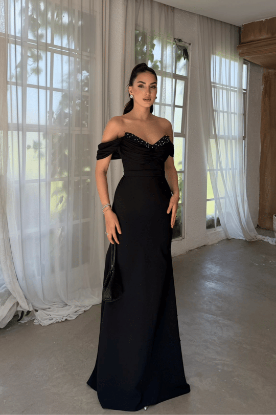 Talya Kayık Yaka İncili Abiye 1061