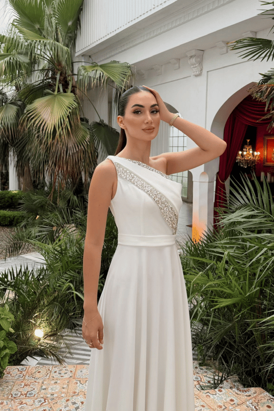 Tilbe Tek Kol Taşlı Abiye 310