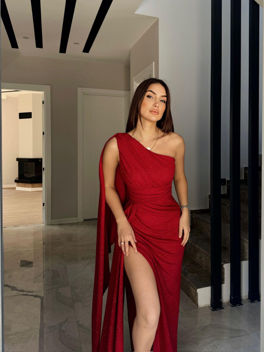 Tves Simli Kuyruk Detay Abiye 582399 BORDO