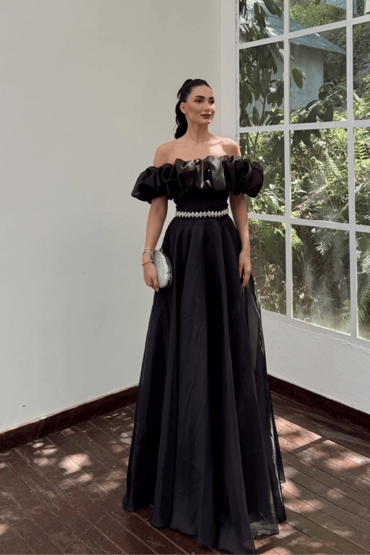 Yonca Madonna Yaka Fırfırlı Abiye 308