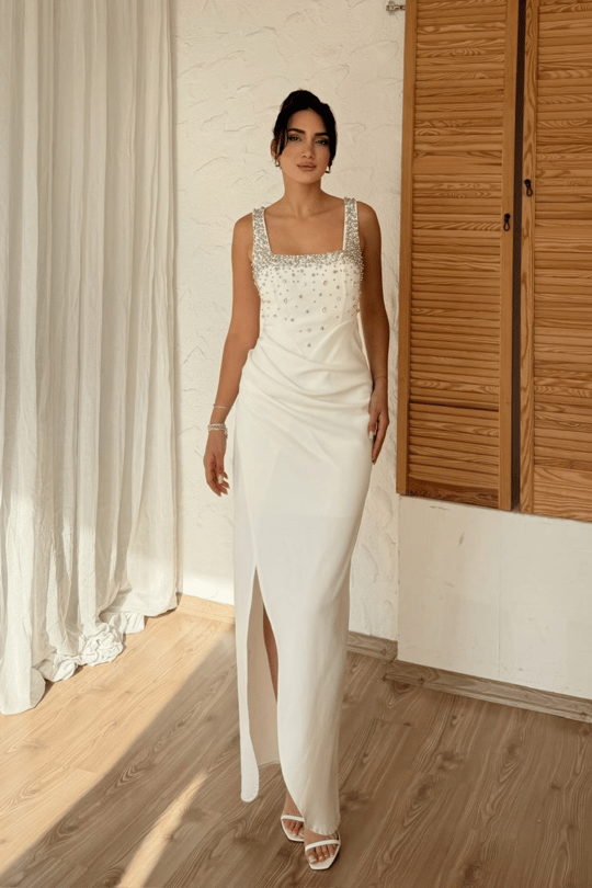 Clark Kare Yaka İşleme Detay Abiye 9367 