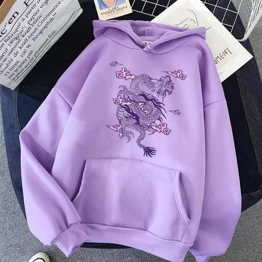 Dragon Nakışlı Sweat LİLA