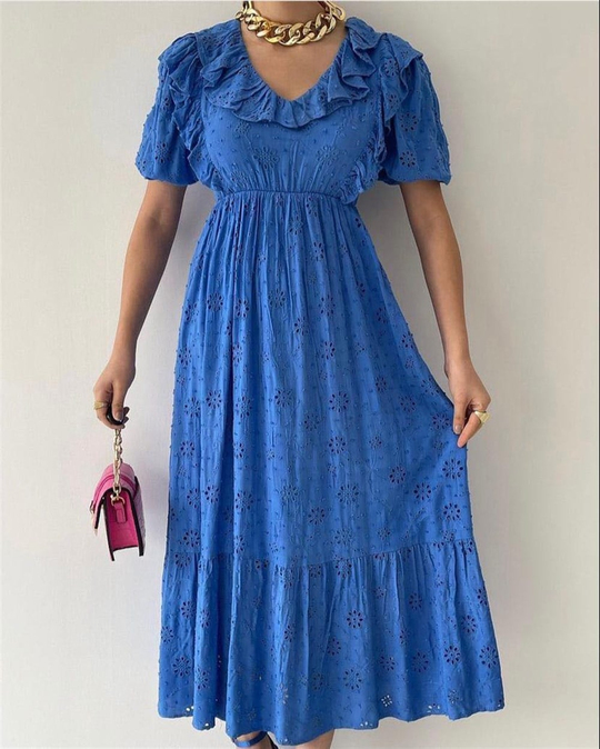 Fistolu Maxi Elbise 6501