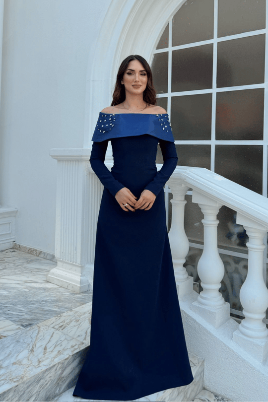 Göğüs Taş İşleme Madonna Yaka Abiye 1149