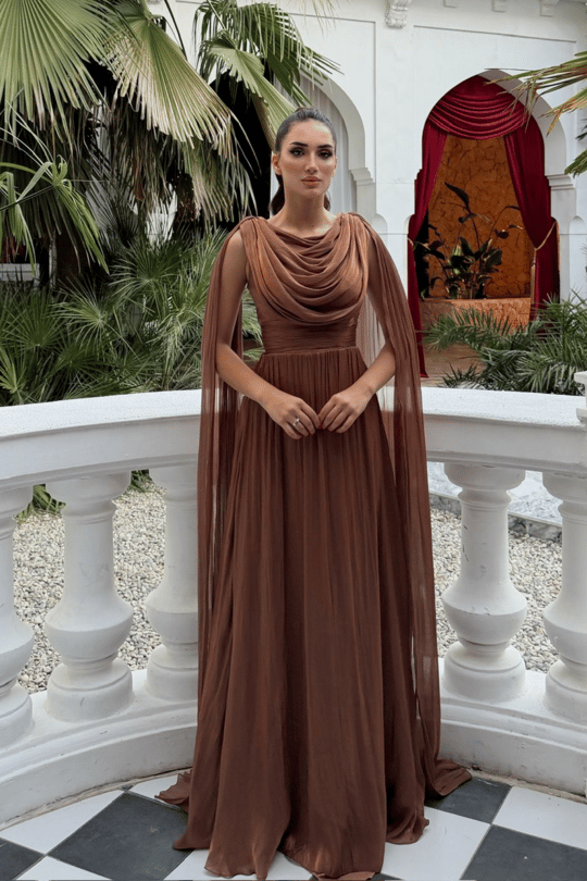 İlya Degaje Yaka Kol Detaylı Abiye 1154
