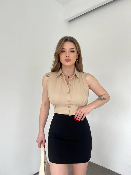 Kolsuz Koton Gömlek 10396 TAŞ RENGİ
