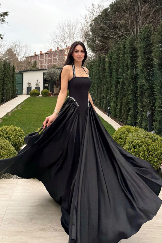 Parla Askılı İnci Detay Abiye 8459