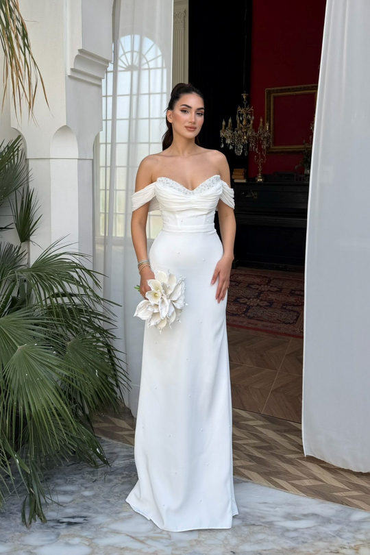 Talya Kayık Yaka İncili Abiye 1061
