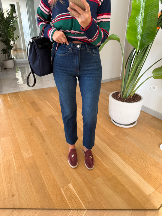 Adrey Boyfit Jean - Orta Mavi