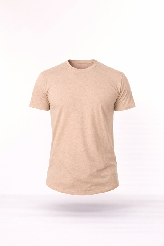 BASİC TSHİRTLERKrem Krem Slim Fit Basic T-SHİRT TB