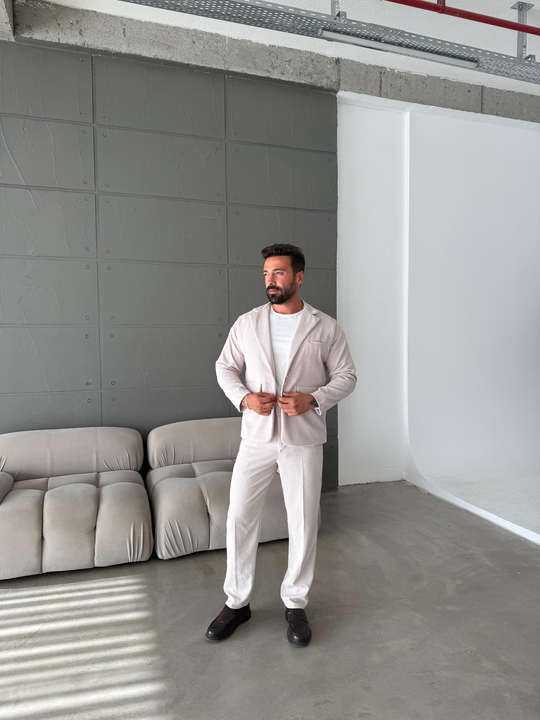 Bej Kadife Oversize Takım  SNZ K5020