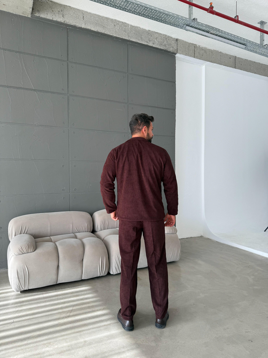 Kahve Kadife Oversize Takım  SNZ K5020