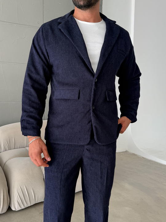 Lacivert Kadife Oversize Takım  SNZ K5020