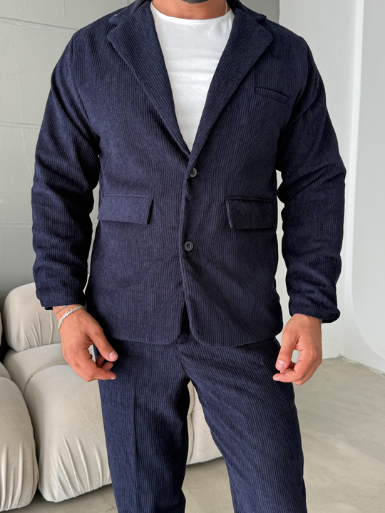 Lacivert Kadife Oversize Takım  SNZ K5020