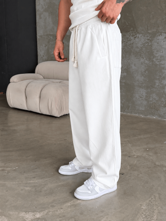 Ekru Panda Hasır İpli Baggy Eşofman PLZ 27550