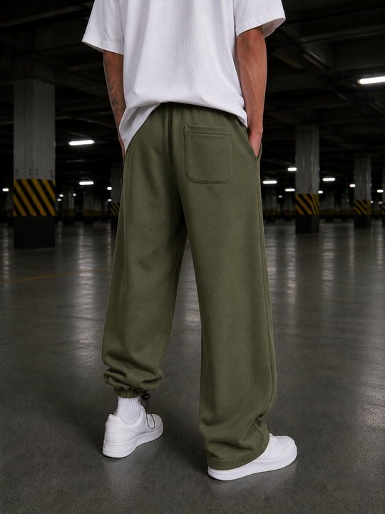 Haki Unisex Stoper Paça Pamuk Eşofman SC
