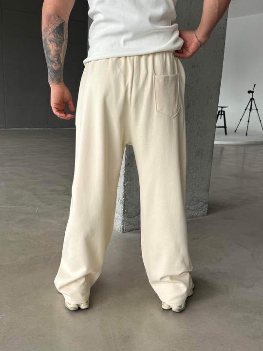 Bej Basic Baggy Pamuk Eşofman SC