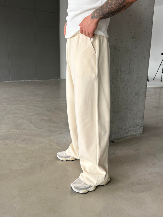 Bej Basic Baggy Pamuk Eşofman SC