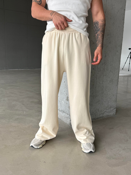 Bej Basic Baggy Pamuk Eşofman SC