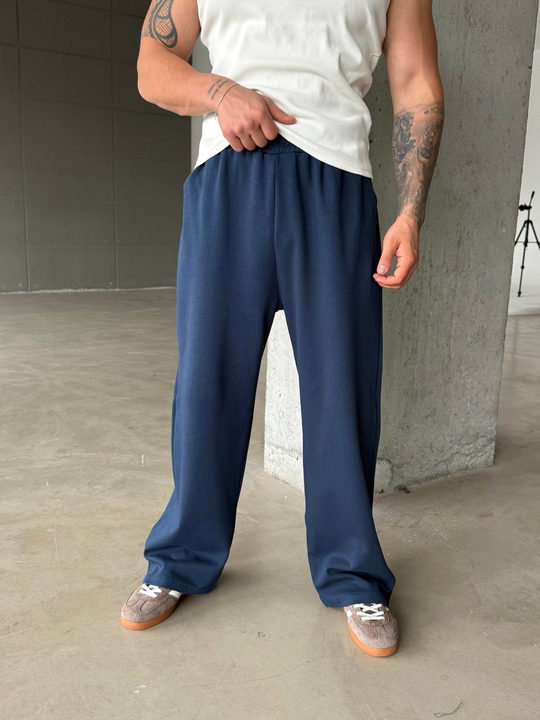 Lacivert Basic Baggy Pamuk Eşofman SC