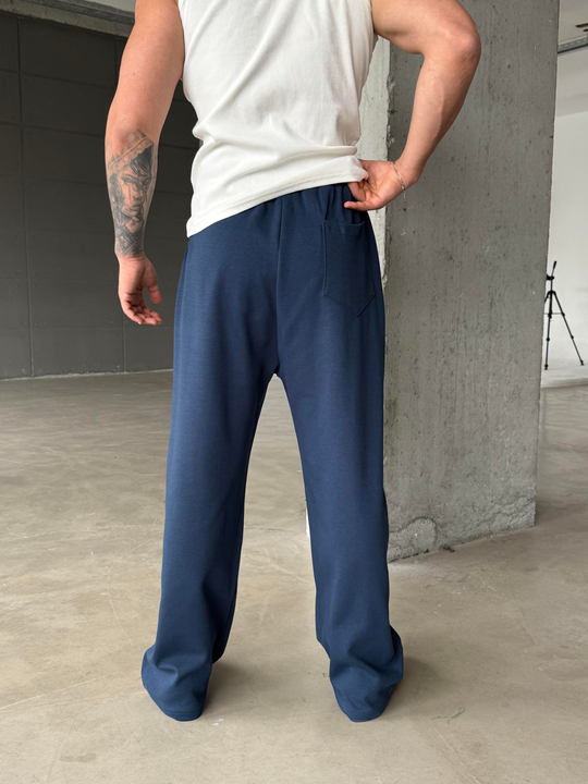 Lacivert Basic Baggy Pamuk Eşofman SC