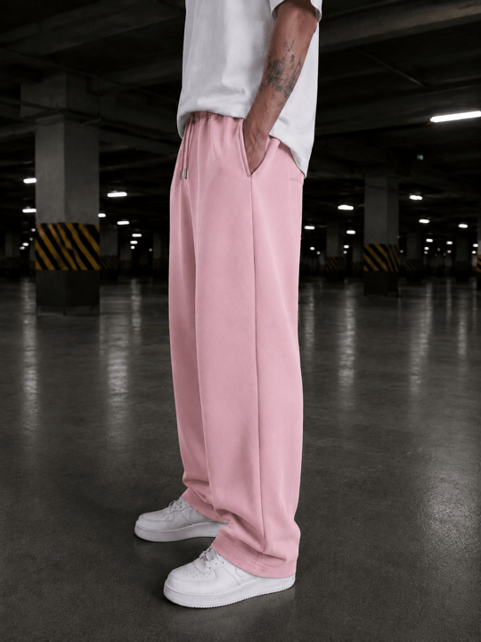 Pembe Unisex Stoper Paça Pamuk Eşofman SC