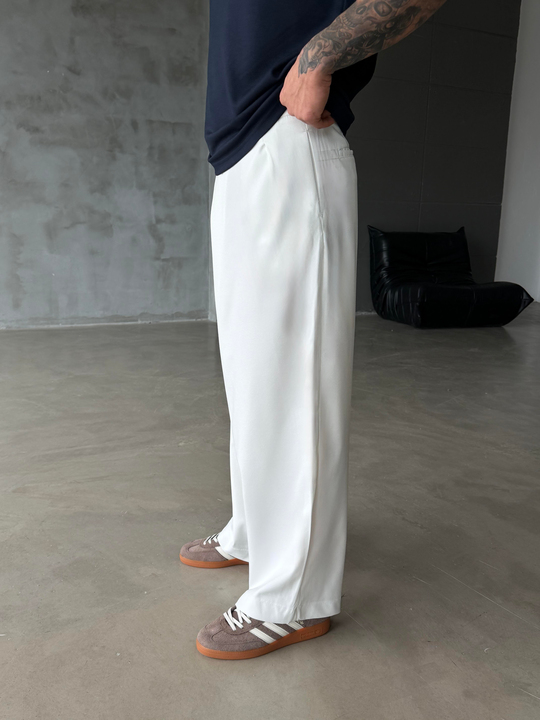 Ekru Kore Kalıp Kumaş Pantalon SNZ 1448