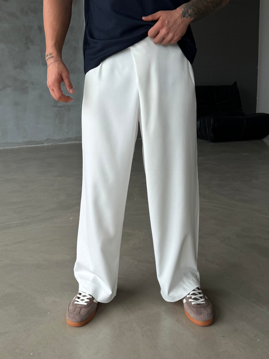 Ekru Kore Kalıp Kumaş Pantalon SNZ 1448