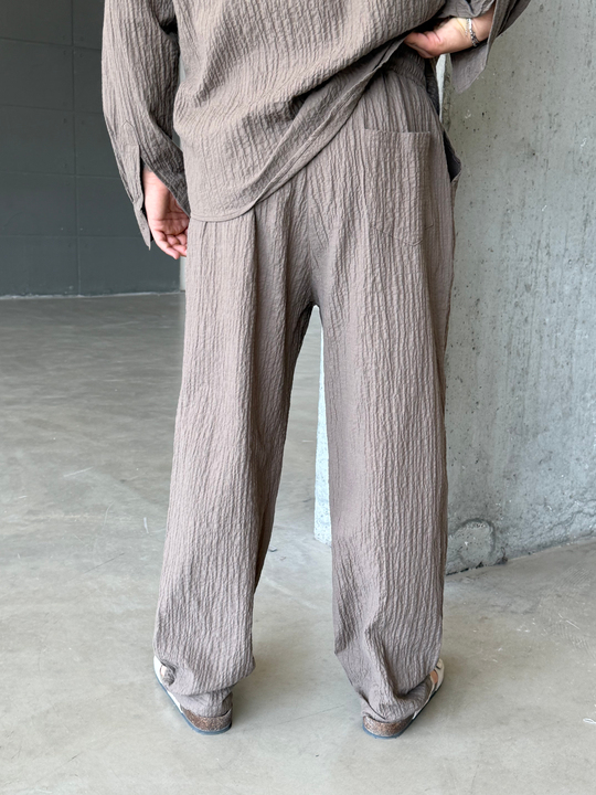 Kahve Gofre Pamuk Pantalon SNZ 1349