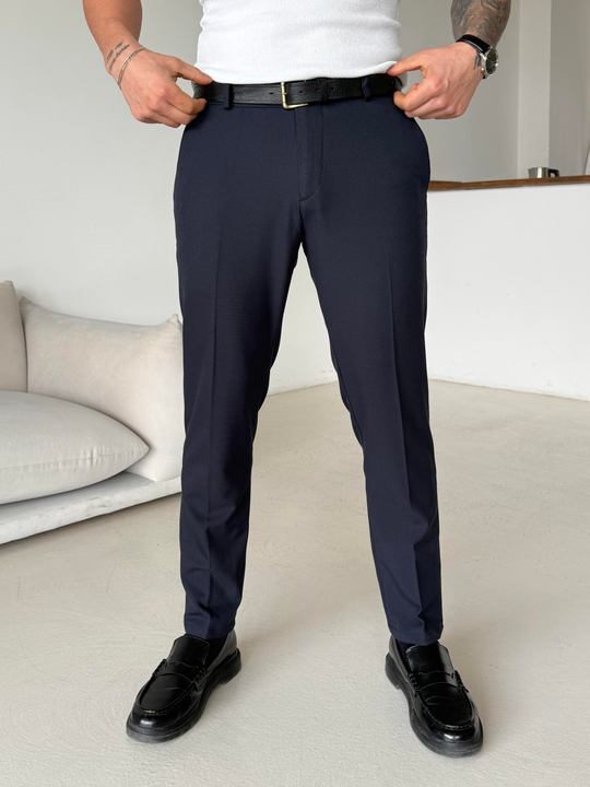 Lacivert Dilli Slim Fit Kumaş Pantalon SC