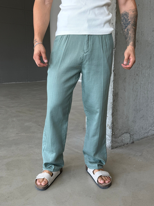Mint Yumuşak Doku Keten Pantalon SNZ 1421
