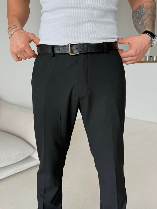 Siyah Dilli Slim Fit Kumaş Pantalon SC