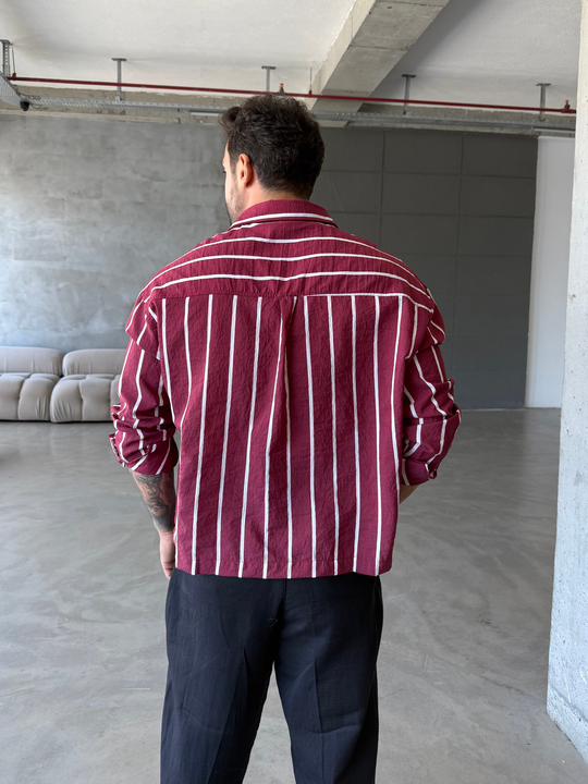 Bordo Emestudio Pamuk Gömlek SNZ 1523