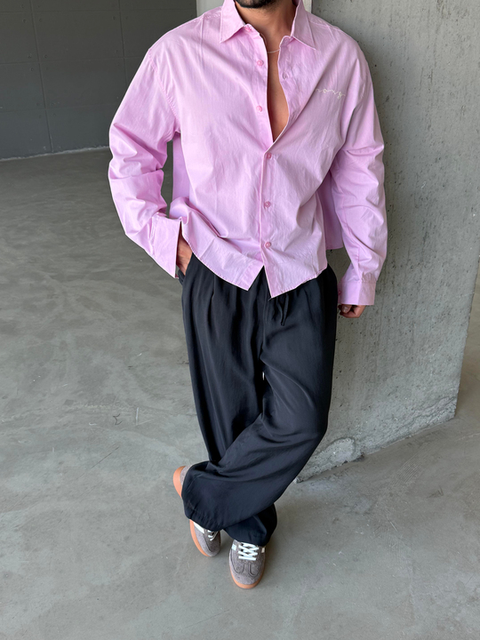 Pembe Poplin Boxy Pamuk PNC 2547