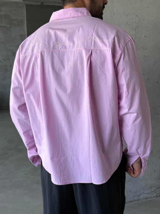 Pembe Poplin Boxy Pamuk PNC 2547