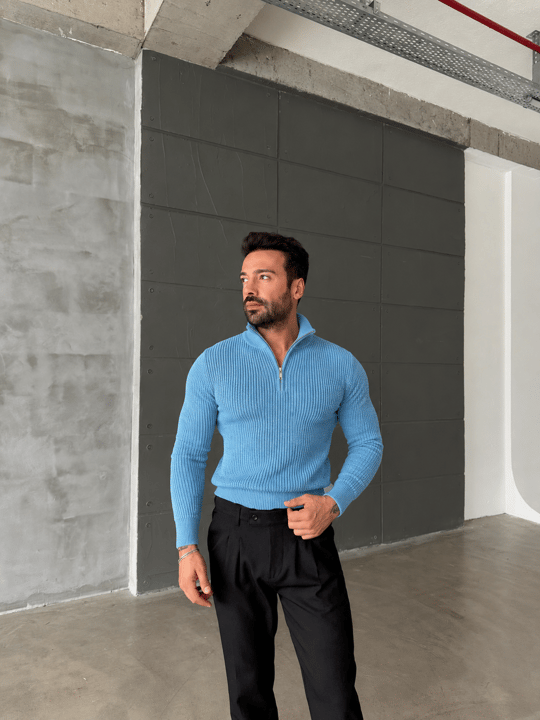 Bebemavi Yarım Fermuarlı Elegant Basic Kazak TB