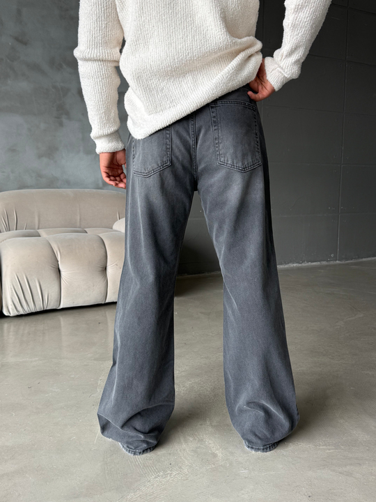 Antrasit İspanyol Paça Kot Pantalon BRR 6019