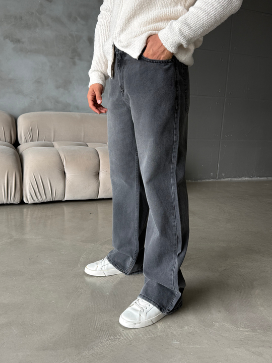 Antrasit İspanyol Paça Kot Pantalon BRR 6019