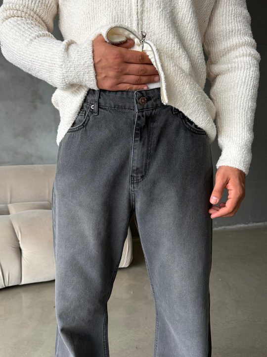 Antrasit İspanyol Paça Kot Pantalon BRR 6019