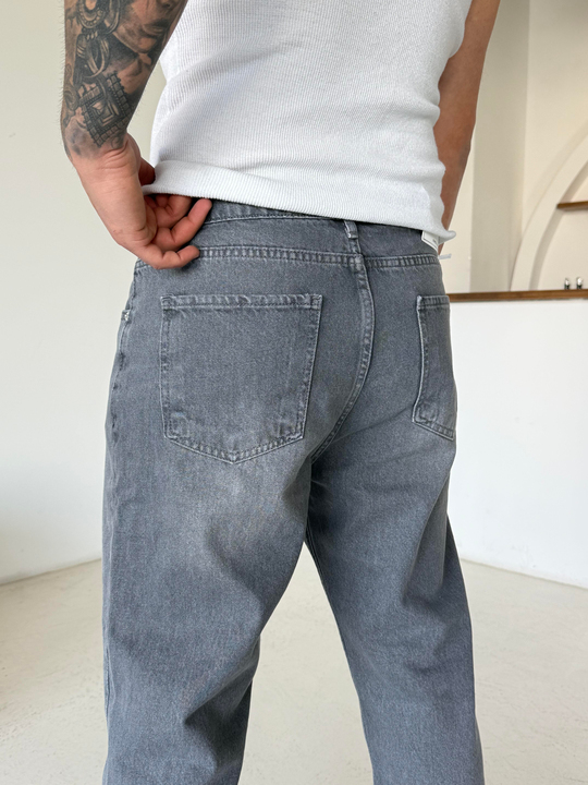 Gri Boy Friend Kot Pantalon MB 649-3