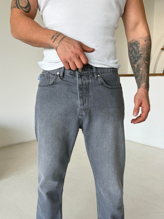 Gri Boy Friend Kot Pantalon MB 649-3