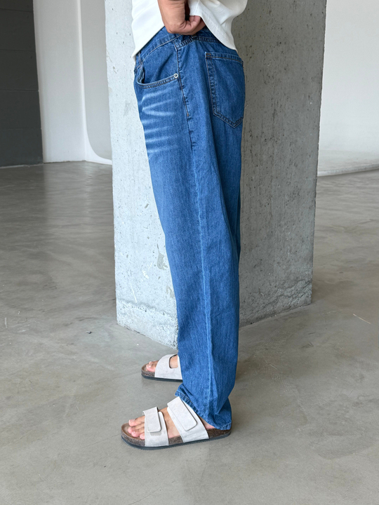 Lacivert Baggy Kot Pantalon SNZ 005