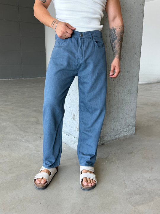 Mavi Baggy Kot Pantalon SNZ 005
