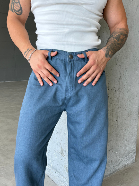 Mavi Baggy Kot Pantalon SNZ 005