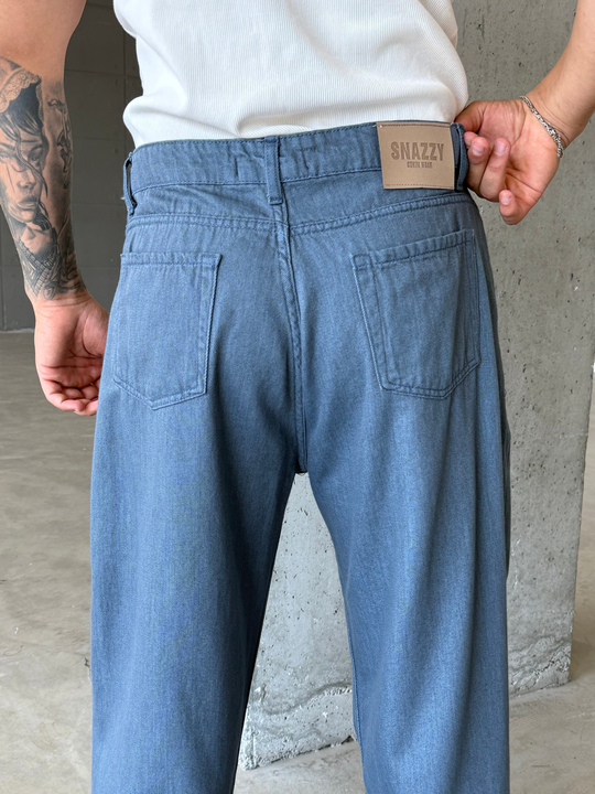 Mavi Baggy Kot Pantalon SNZ 005