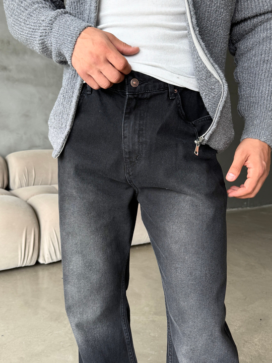 Siyah İspanyol Paça Kot Pantalon BRR 6019
