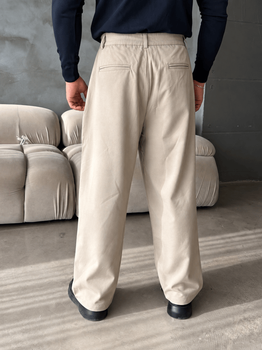 Bej Gabardin Balon Kalıp Pantalon BRR 40205