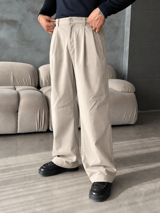 Bej Gabardin Balon Kalıp Pantalon BRR 40205