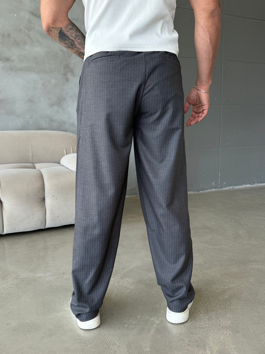 Füme Çizgili Baggy Pantalon PLZ 26407