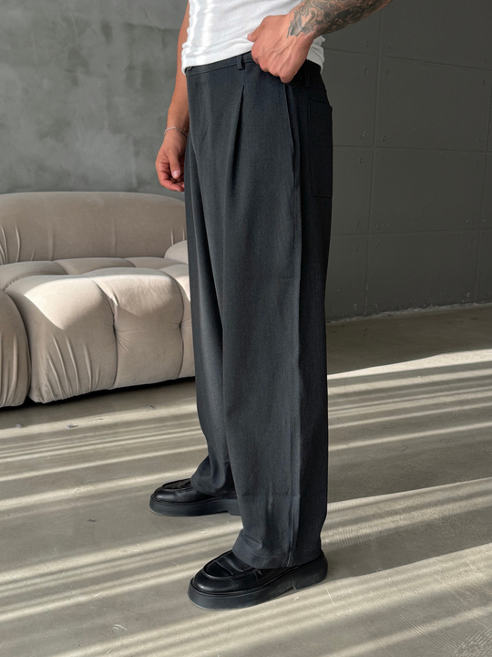 Füme Gramajlı Kore Kalıp Kumaş Pantalon KN4600